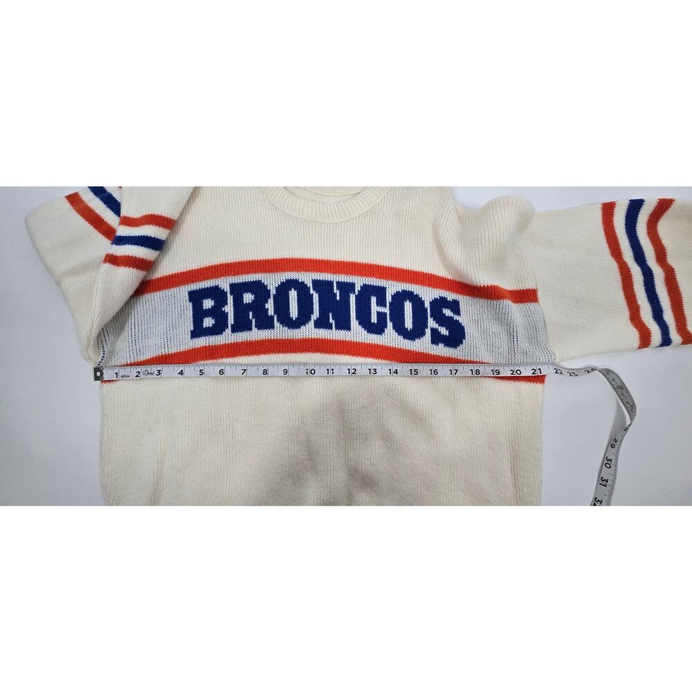 Vintage Denver Broncos Cliff Engle Sweater Football Sweatshirt Size L Pullover - Picture 4 of 5